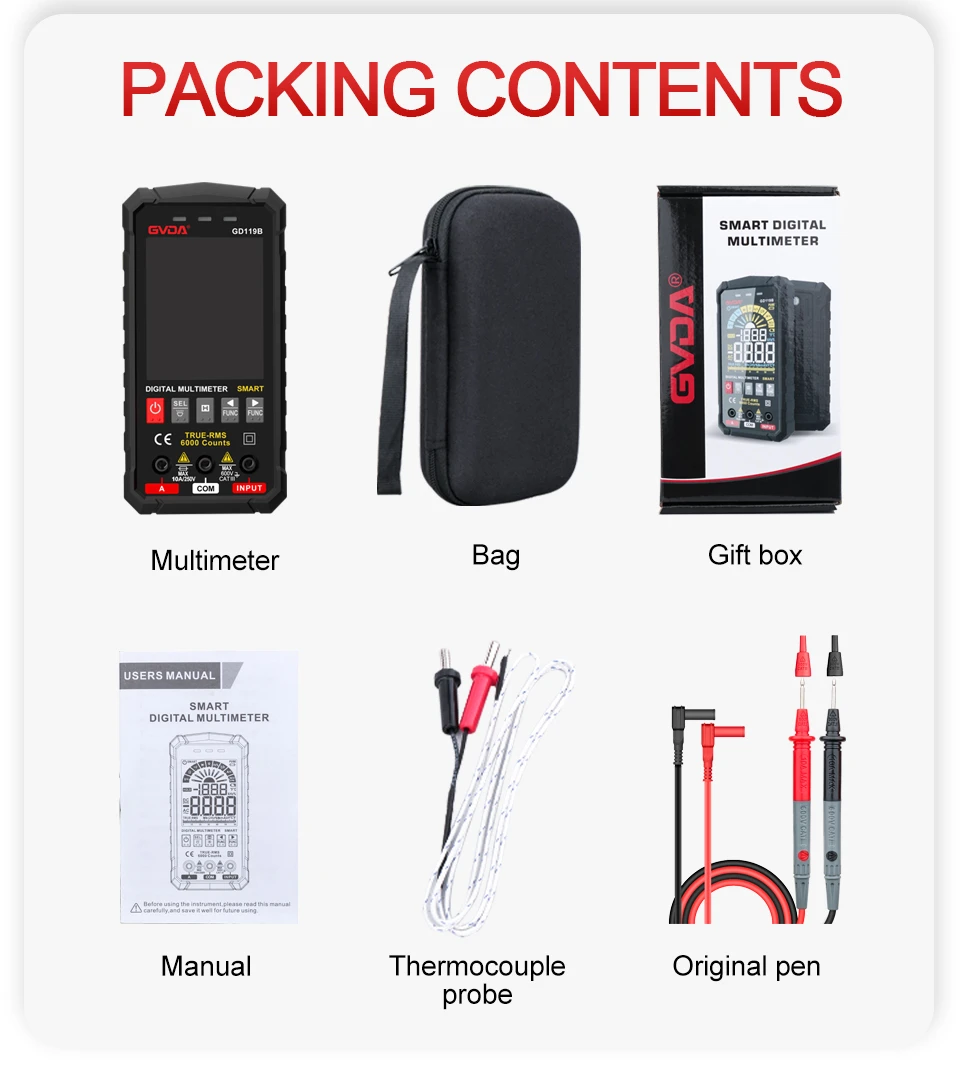 5. Digital Multimeter Packing Contents 5. Digital Multimeter Packing Contents