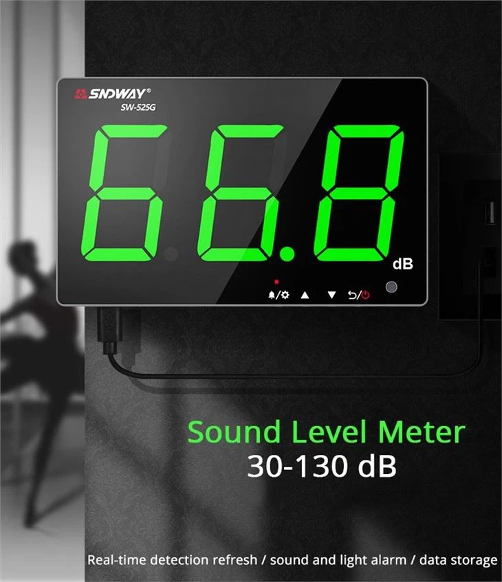 Digital USB Sound Level Meter Wall-mounted